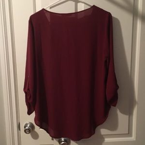 Lush Tops - Burgundy blouse Lush Tops - Burgundy blouse